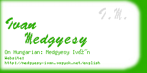 ivan medgyesy business card